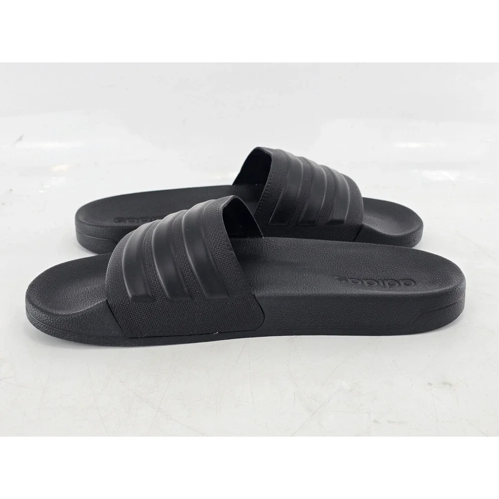 Adidas Adilette Shower Slides Mens 10 Black GZ3772 Sandals -Excellent